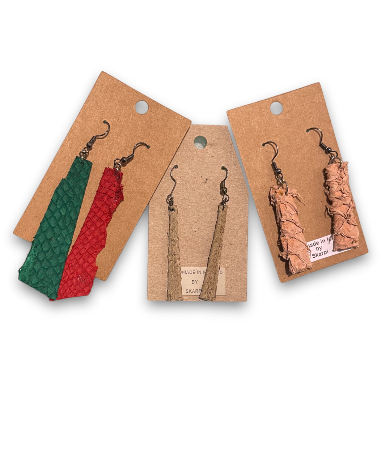 Handmade Fish Leather Earrings by Skarpi Handmade Fish Leather Earrings by Skarpi